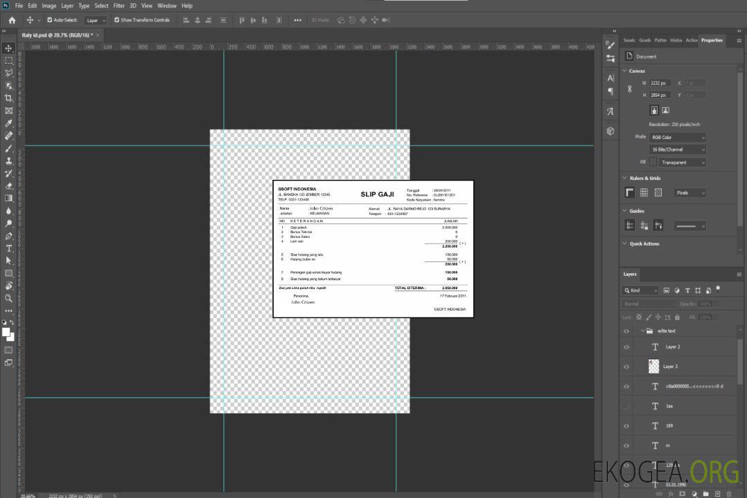 INDONÉSIE Modèle de fiche de paie GSOFT en Word aux formats PDF template INDONÉSIE Modèle de fiche de paie GSOFT en Word aux formats PDF template